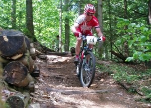 You don't have to be a racer to enjoy mountain biking in the northeast's state parks. But there are a lot of mountain bike races held in a number of parks. This one was at bear Brook state Park in NH.  (EasternSlopes.com)