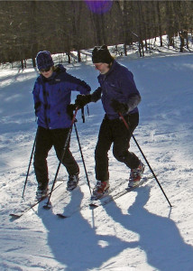 Build The Skills! Day one of the two day Winter Workshop was spent practicing the Telemark ski technique we'd use when skiing down Cardigan Mountain (EasternSlopes.com)