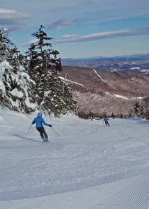 They can’t guarantee the blues skies, but the terrain at Sugarbush is just plain fun.  (Tim Jones/EasternSlopes.com)