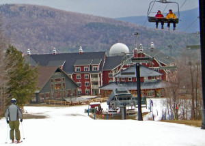 A beautiful new base lodge and slopeside hotel have transformed the Lincoln Peak base area  (Tim Jones/EasternSlopes.com)