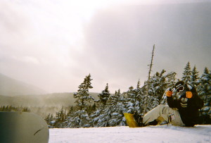 Casey's ready to ride at the top of Killington Peak. (Caroline McDonald photo)