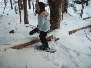 We foundd the Atlas Spark 20 to be a great snowshoe--just a little too big for a 4-year-old. (Kate Goodin/EasternSlopes.com photo)