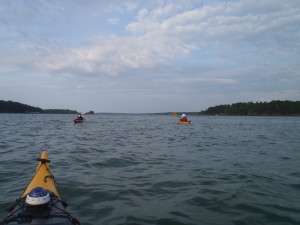 Paddling on Harpswell Sound