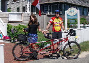 We rode from Vineyard Haven to Isabelle's Beach House in Oak Bluffs, dropped our BOB trailer with out luggage, and then spent the rest of the day riding the bike trails of Martha's Vineyard (Isabelle's Beach House)