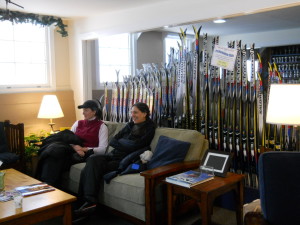 The lodge/rental shop/ticket office at Rikert Nordic Center offers a great place to start and finish a day of XC skiing or snowshoeing. 101