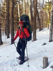 Winter backpacking means more gear, more weight; a monster pack helps control the weight as you negotiate terrain. (EasternSlopes.com)