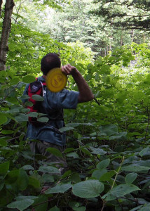 The "roughs" on a Disc Golf Course are sometimes very rough. (EasternSlopes.com)