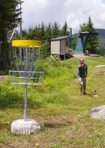 Disc Golf and ski hills go together. Many courses let you take a lift to the top and play down. (EasternSlopes.com)