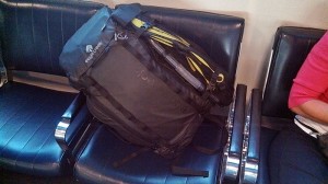 Go Duffel set up as carry-on luggage