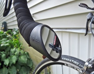 The Italian Road Bike Mirror integrates smoothly onto the end of your handlebars. (EasternSlopes.com photo)