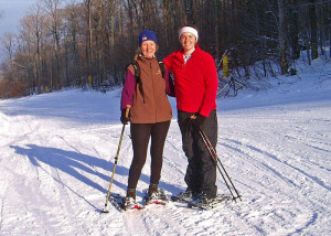 The Uphill Travel policy at ski areas often applies to snowshoers as well as skiers and snowboarders. (EasternSlopes.com photo)