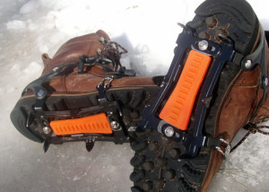 The Hillsound Cypress 6 Instep crampons are rock solid on moderate terrain, not so useful on steeps. (EasternSlopes.com)