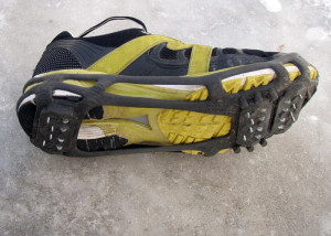 The Stabilicers Walk also comes in a "Hike" version with an added security strap over the instep. Since these perform best on bare ice or hard-packed snow, the lighter Walk version is adequate for most uses. (EasternSlopes.com)