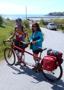 The sun was shining and the morning was cool and comfortable as we prepared to leave Craignair Inn on our big red Co-Motion tandem touring bicycle. (EasternSlopes.com)