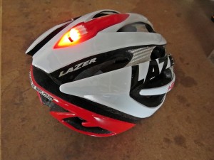 Lazer Helium helmet with LED light