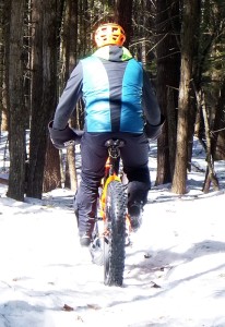 Patrick fatbiking in woods