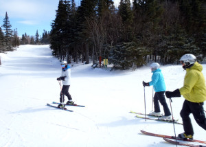 Against the Wind at Saddleback: As soon as you got off the T-bar you felt just how strong the wind and cold were. (Tim Jones/EasternSlopes.com)