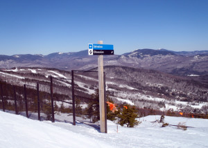 There was A LOT of snow at Sunday River on March 25, 2015. No bare spots anywhere and corn snow just starting to develop on some trails. There's a lot of skiing ahead! (Tim Jones/EasternSlopes.com)