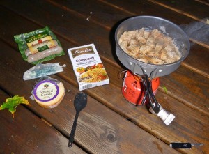 Quick backpacking dinner