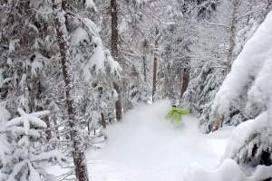 Powder Nirvana awaited on a guided backcountry ski adventure at Le Massif (Le Massif)