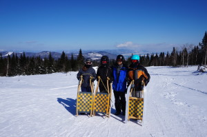 It was cold and fast and this group had a blast on the 7.5 kilometer track under perfect skies! (Jonathan Gourlay photo)